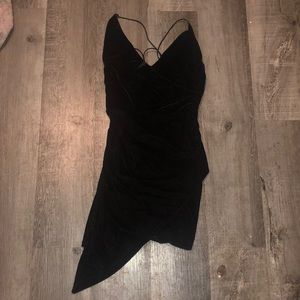 Black mid length dress